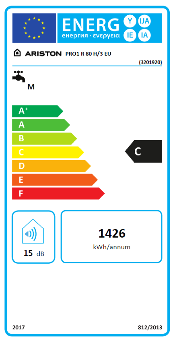 Scaldabagno orizzontale Ariston PRO1R 2.22kWh/24h da 80L - I110172008 02