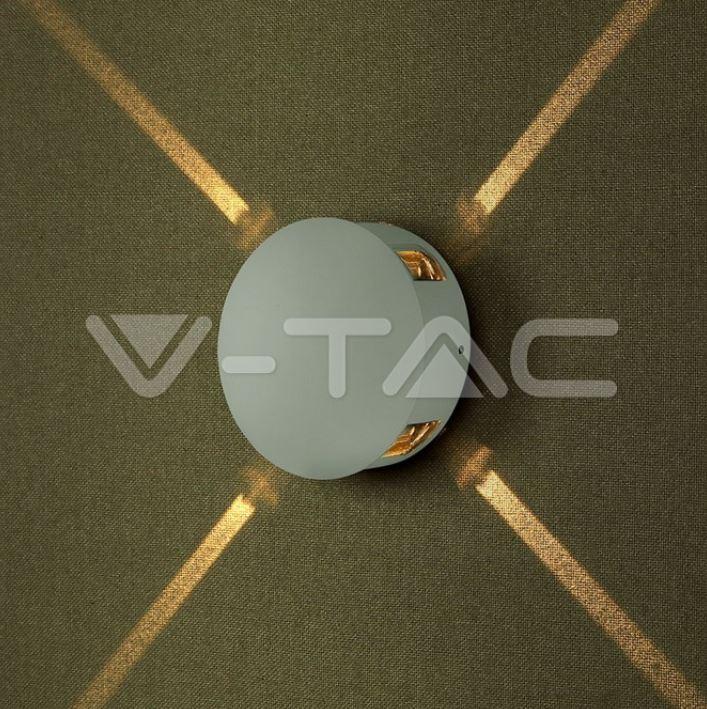 Lampada da parete led V-tac 4W 4000K IP65 bianco VT-706-W -  8214 03