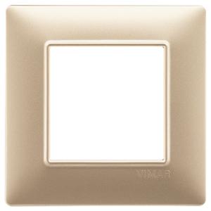 Placca  2 moduli champagne - 14642.22