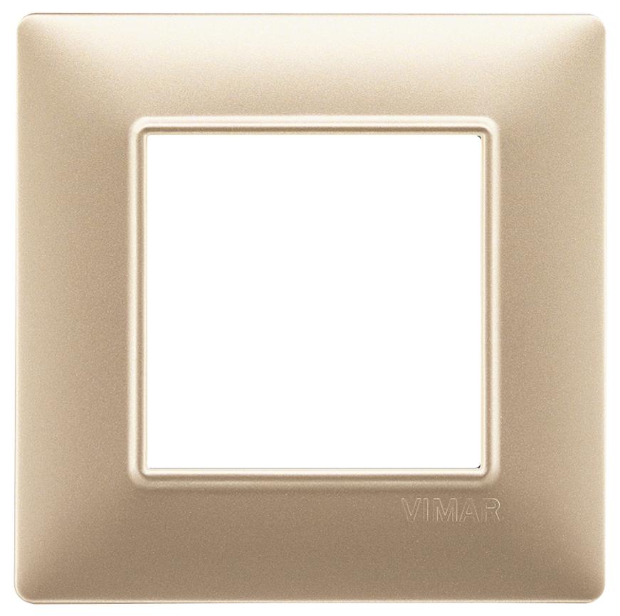 Placca Vimar 2 moduli champagne - 14642.22 01