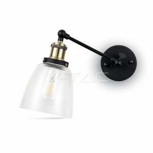 Lampada da parete vetro cono attacco e27 vt-7142 3861