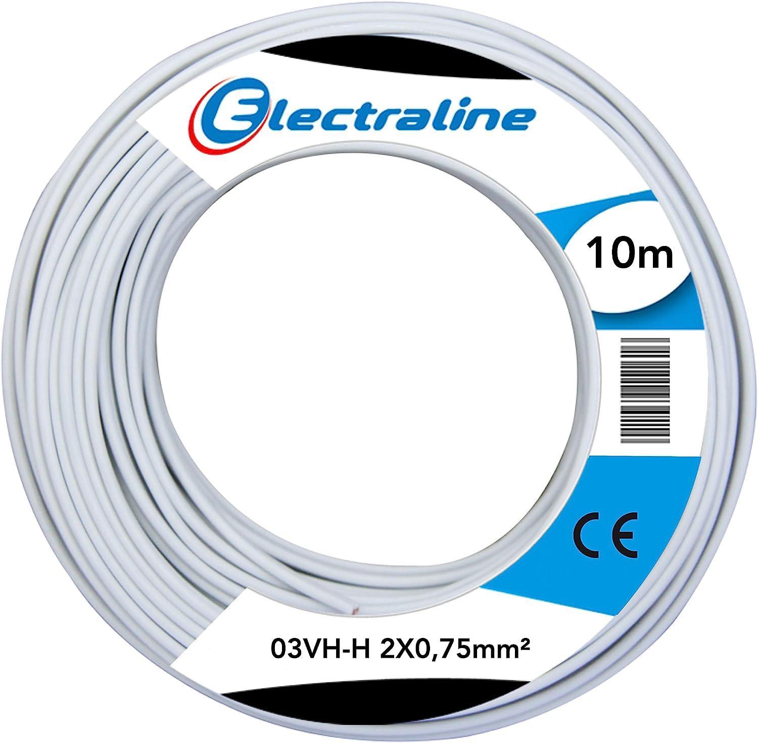 Cavo Electraline 03VH-H 2X0,75 colore bianco - 10671 01