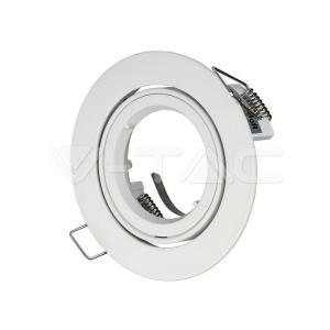 Corpo faretto rotondo  1xgu10 95x32mm bianco vt-775 - 3645