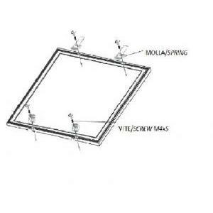 Kit 4 molle per pannelli ad incasso per lpx33 ax1/33