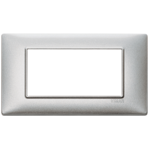 Placca  plana 4 moduli argento - 14654.71