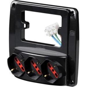 Multipresa da parete  emilia smart 2p+t 10/16a nero - rs94133