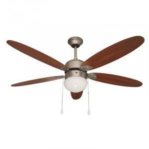 Ventilatore decorativo da soffitto marrone d124 5 pale con luce zfs9110m