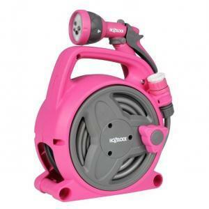 Portatubo rosa 10mt con pistola multispruzzo g07366007