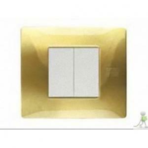 Placca due posti colore bronzo flexa nea 11802.br