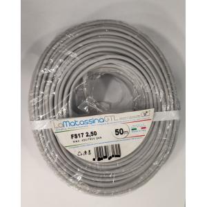 Cavo unifilare fs17  2,5mm 25 metri grigio-mfs172,5gr25