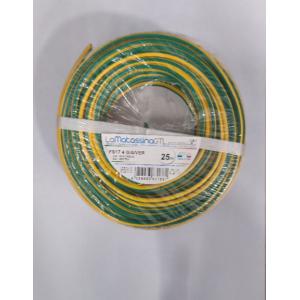 Cavo unipolare fs17  4mm 25 metri giallo verde -mfs174gv25