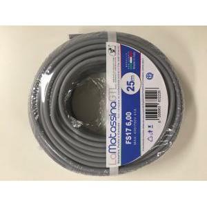 Cavo unipolare fs17  6mm 25 metri grigio- mfs176gr25