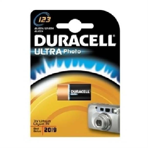 duracell duracell ultra m3 batteria al litio 3v per fotocamere dl123a - foto 1