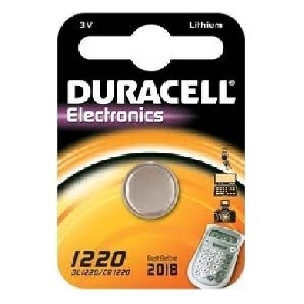 duracell duracell electronics pila bottone al litio 3v per fotocamere dl1220 - foto 1