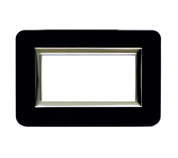 Placca AVE Personal S44 4 moduli nero - 44P04NAL 01