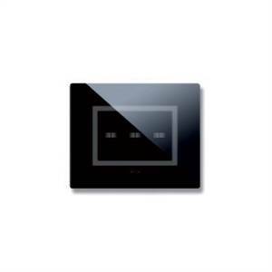 Placca touch  s44 3 moduli 3 comandi nero - 44pvtc3nal