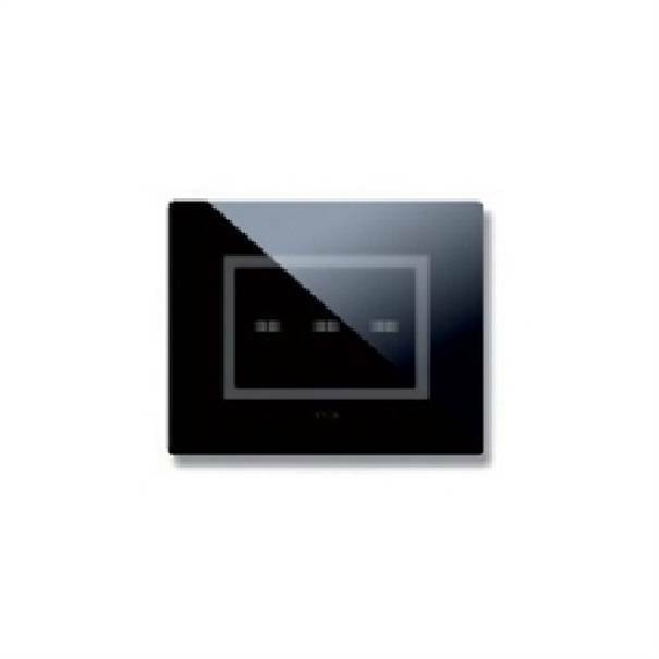 Placca touch AVE S44 3 moduli 3 comandi nero - 44PVTC3NAL 01