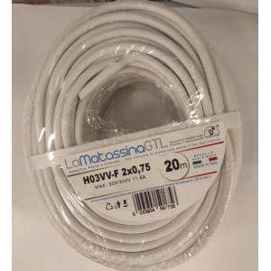 Cavo multipolare h03vv-f  2x0,75 20 metri - h03vv-f/2x075/b20