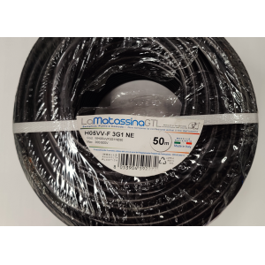 Cavo multipolare  3gx1mm2 da 50m nero - h05vv-f/3gx1ne/b50