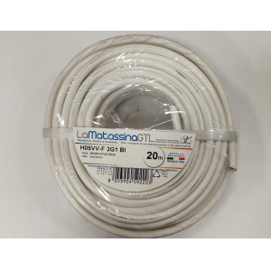 Cavo multipolare  3gx1mm2 da 20m bianco - h05vv-f/3gx1bi/b20