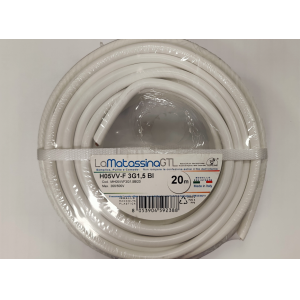 Cavo multipolare  3gx1.5mm2 da 20m bianco - h05vv-f/3gx1,5bi/b20