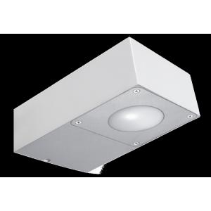 Gaudino applique led da esterno 5.5w luce calda 3000k in alluminio colore silver gdn-051530