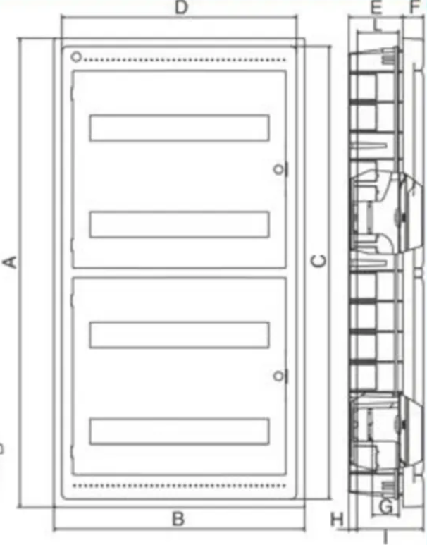 Centralino da incasso Bocchiotti 72 moduli max 80W bianco - 04147 02