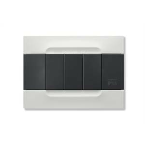 Placca 3 posti colore bianco helsinki e inserti colore antracite 10803.01