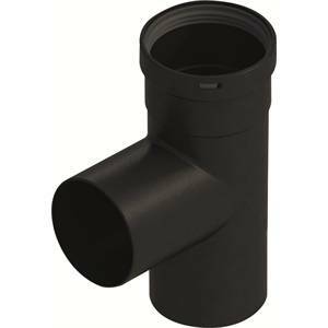 Raccordo a tee in alluminio colore nero d.100mm m-m-f 51656