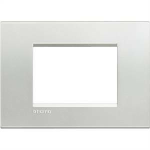 Livinglight placca 3 moduli colore argento lna4803ag