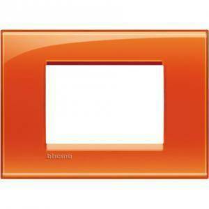 Livinglight placca quadra 3 moduli colore arancio deep lna4803od