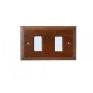 Magic placca 2 posti in legno colore noce 2802