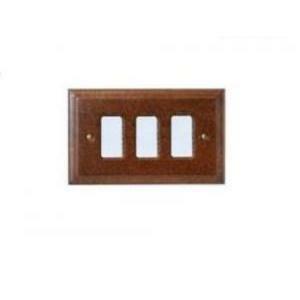 Magic placca 3 posti in legno colore noce 2803