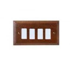 Magic placca 4 posti in legno colore noce 2804