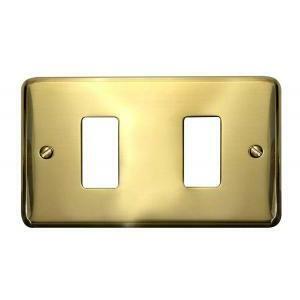 Magic placca 2 posti colore ottone 5002