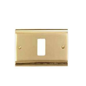 Placca magic 1 posto  9001-ottone satinato