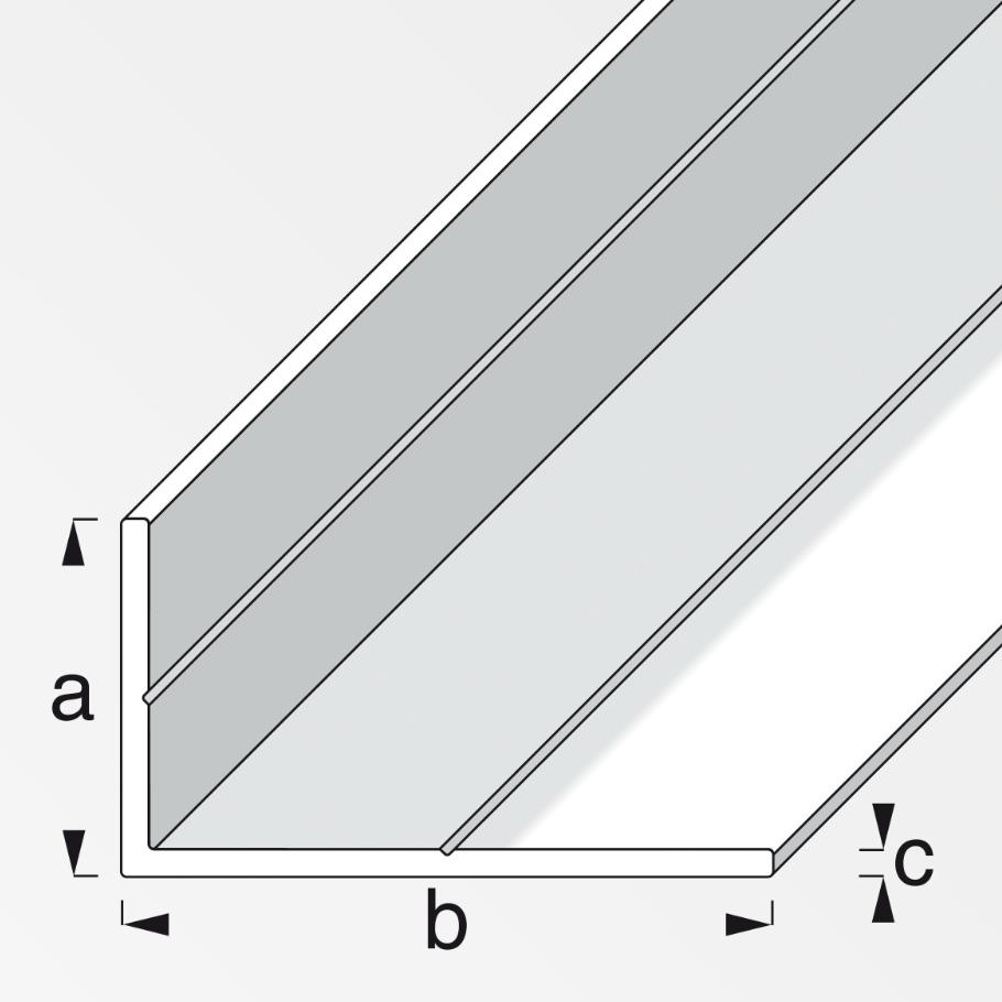 Canala angolare Alfer Aluminium 23.5x43.5x1.5mm 1m - 25650 02