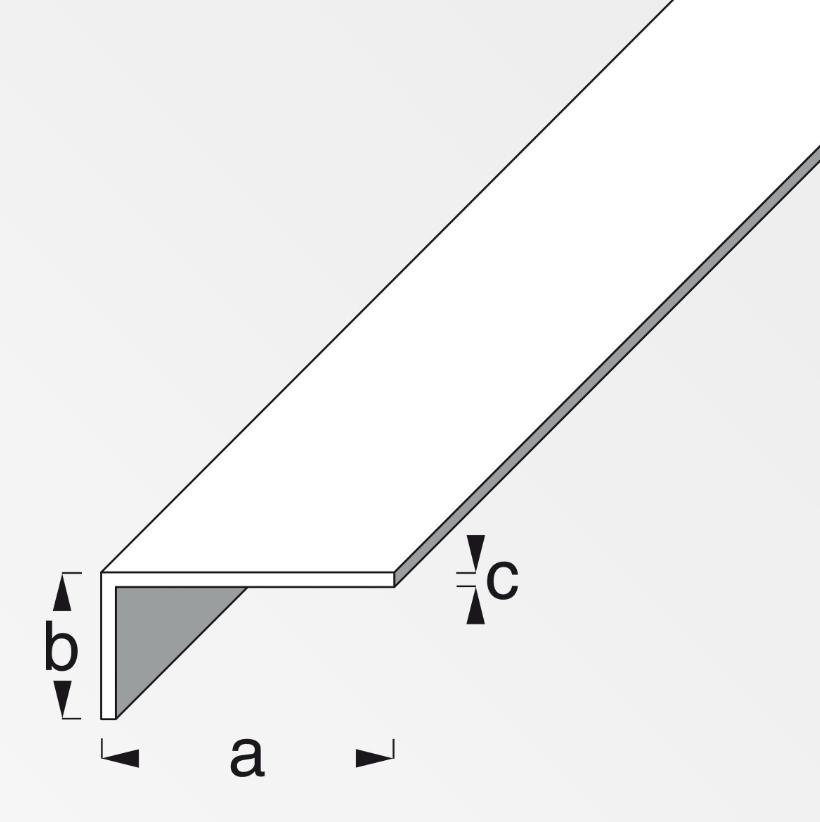 Canala angolare Alfer Aluminium 20x10x1.5mm lunghezza 2m argento - 05050 02