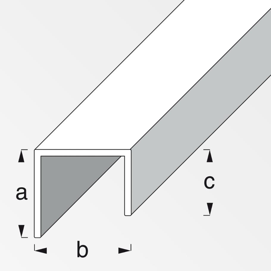 Profilo per maniglie Alfer Aluminium 20x22x15mm lunghezza 1m argento - 01403 02