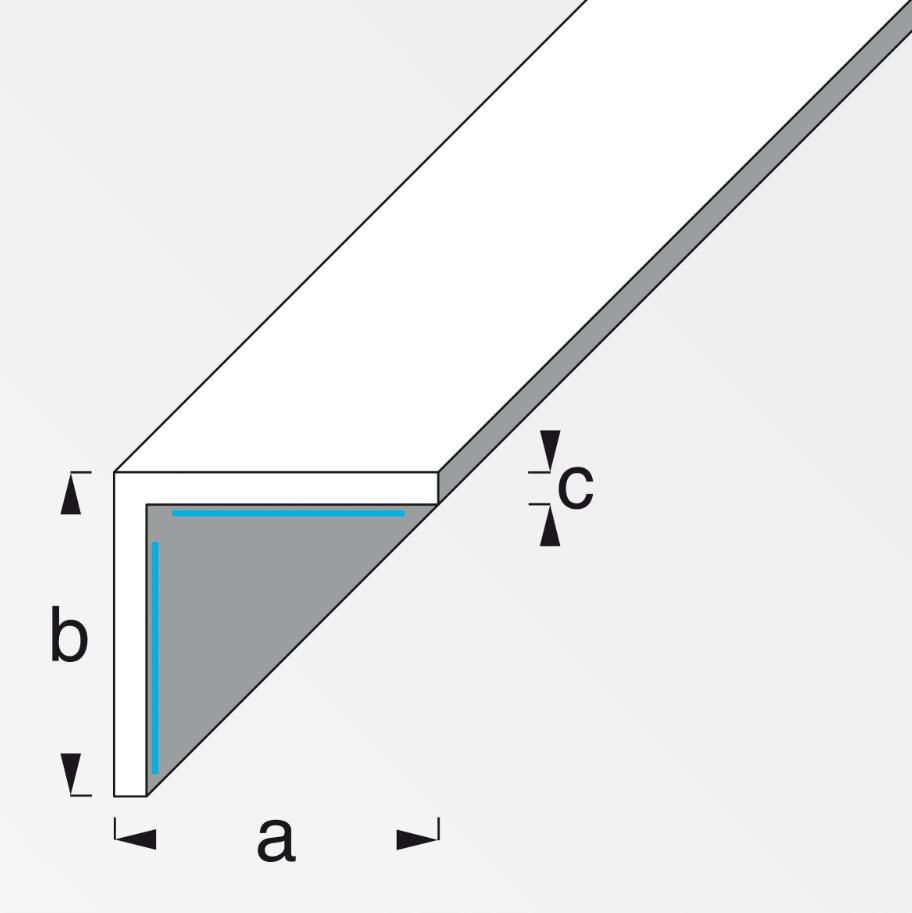 Canala angolare autoadesiva con lati uguali Alfer Aluminium 10x10x1mm 1m - 12610 02