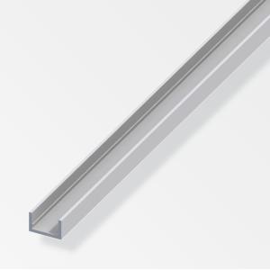 Profilo a u alfer aluminium 10x11.5x1.5mm lunghezza 1m argento - 01060