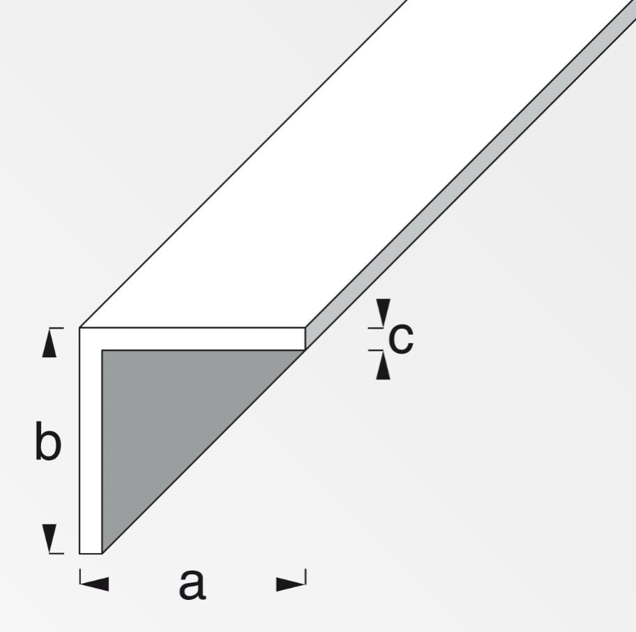 Canala angolare con lati uguali Alfer Aluminium 15x15x1mm 1m - 01241 02