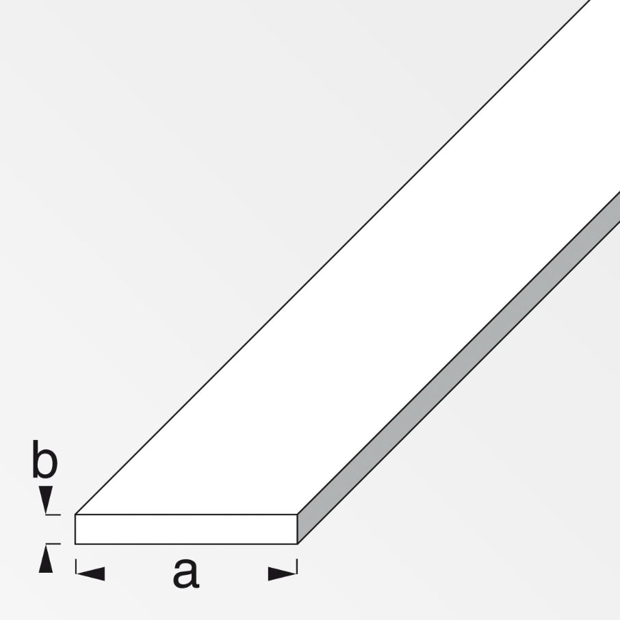 Barra piatta Alfer Aluminium 15x2mm lunghezza 1m argento - 01013 02