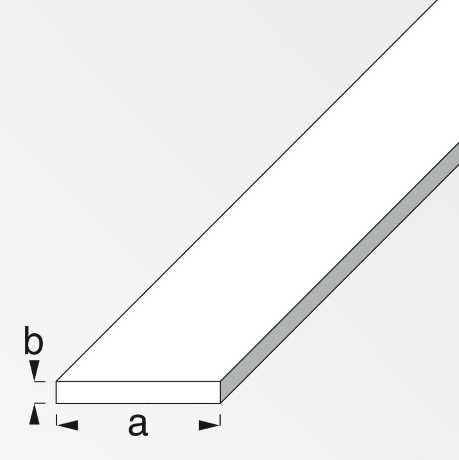 Barra piatta Alfer Aluminium 20x2mm lunghezza 1m ottica cromata - 01210 02