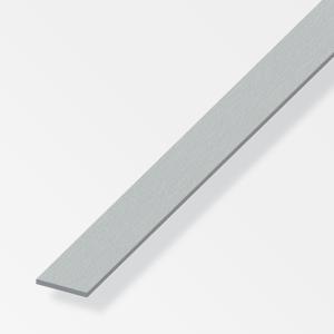 Barra piatta alfer aluminium 20x2mm lunghezza 1m effetto acciaio inox - 02210