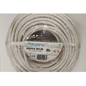 Cavo multipolare  3gx1mm2 da 50m bianco - h05vv-f/3gx1/b50