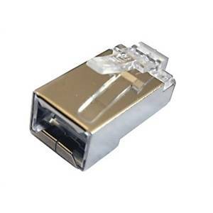 Plug schermato f/utp 8/8c rj45 categoria 6 60153