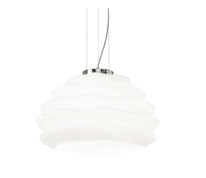 Sospensione Ideal Lux Karma Small 1xE27 max 60W bianco - 132389 01