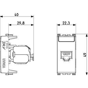 Arke' presa rj45 netsafe cat 5e utp 19339.11