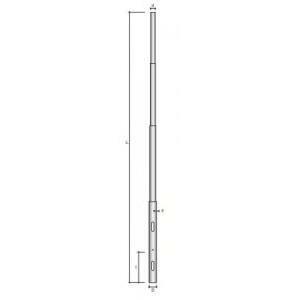 Palo rastremato prolungabile altezza totale 1150cm diametro 21,9 cm 41203/5